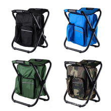 2 in 1 Folding Fishing Chair Bag Fishing Backpack Chair Stool Convenient Wear-resistantv for Outdoor Hunting Climbing Equipment